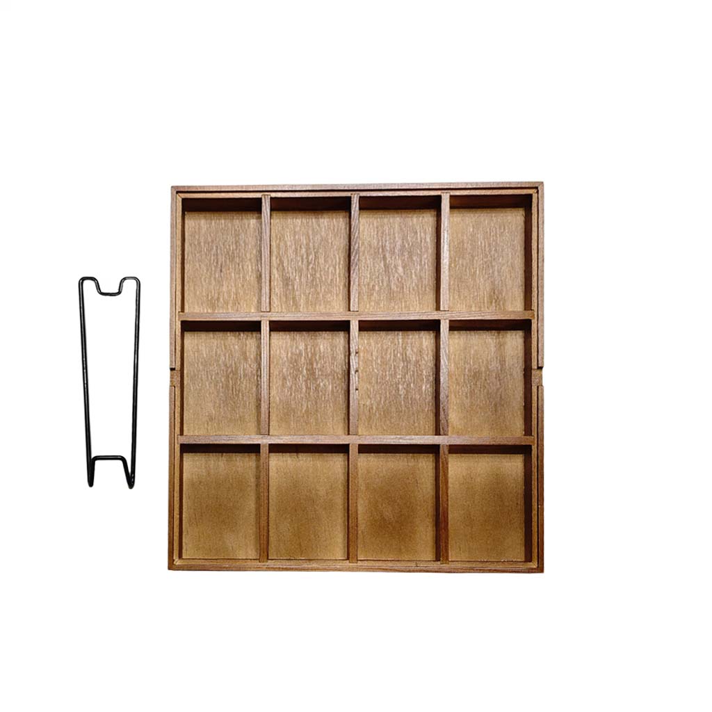 Wooden card display rack (twelve sets cards)  Cards not included