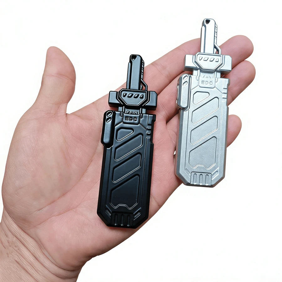 Sword Shaped Magnetic Push Card – Metal EDC Fingertip Fidget Slider