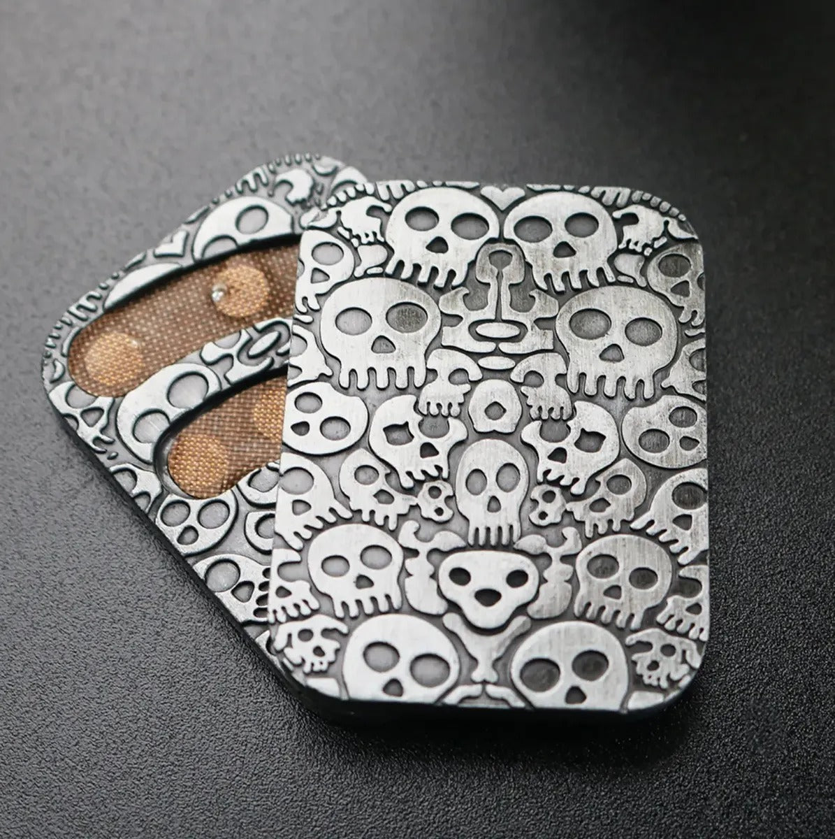 Skull Fidget Haptic Coin Stress Relief Birthday Gift for Men