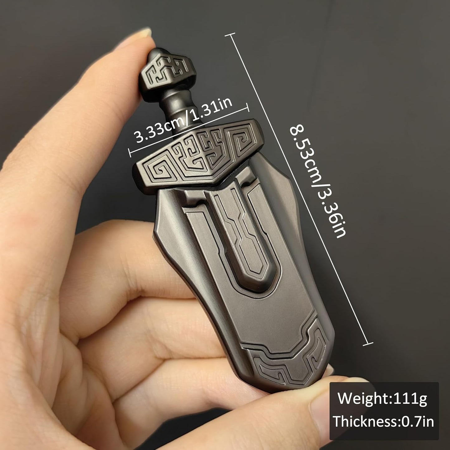 EDC Sword Decompression Toys Fidget Sliders Fidget Toys Stress Relief for Adults Magnetic Metal Toys Anti-Anxiety Office Desk Toys (Grey)