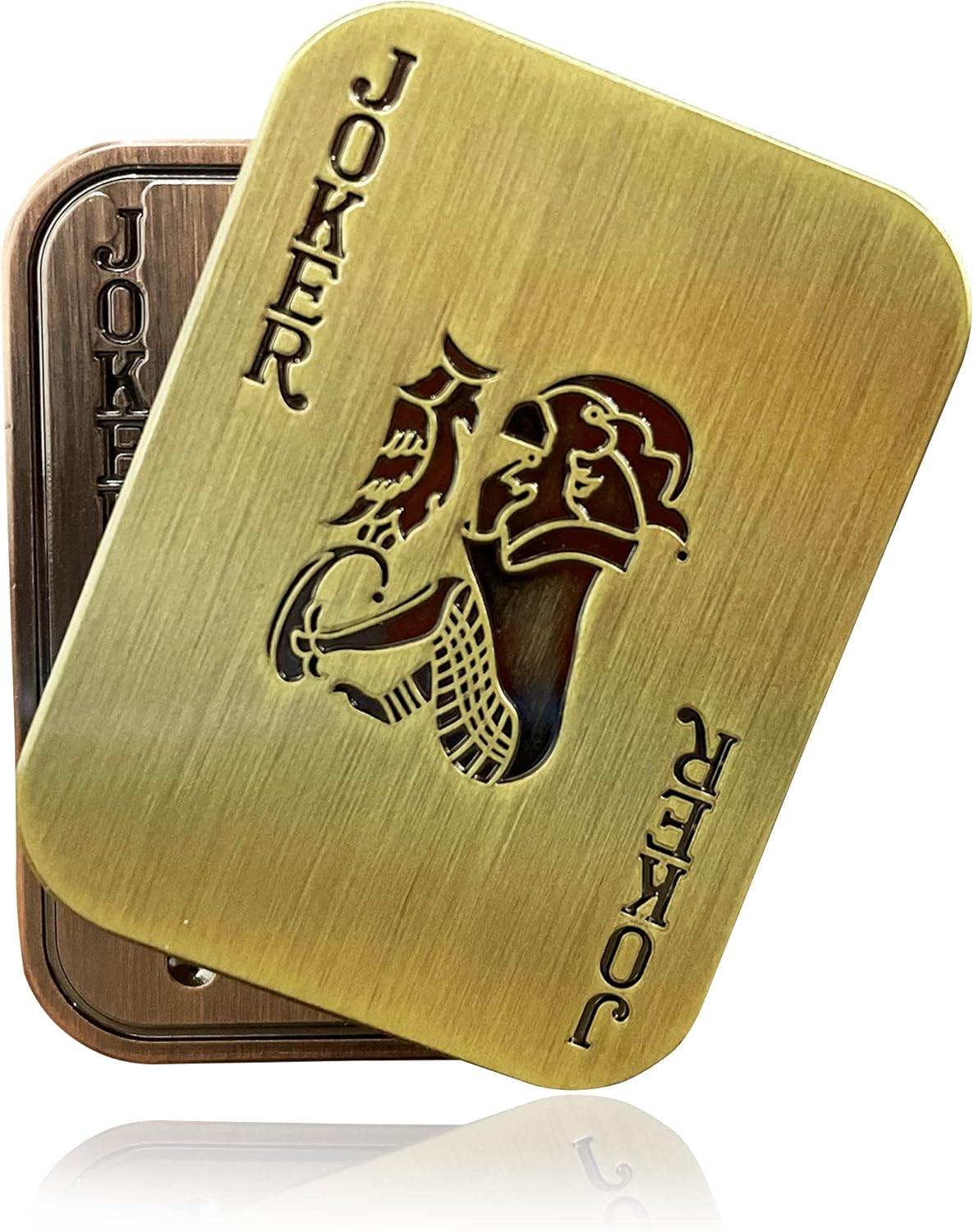 VANANA Metal Poker Finger Slider, Magnetic Push Card Adult Fidget Toys